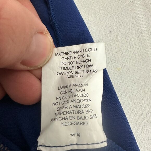 AUW Sleeveless Multicolor Chevron Dress With Asymmetrical Hem Womens Size 12 - Picture 6 of 7